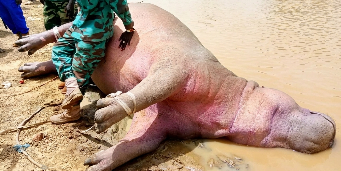 من حوض مائي إلى خطر داهم… نهاية صادمة لفرس نهر في أم بتّا!